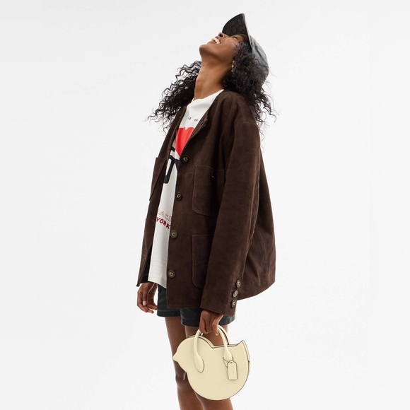 Coach Glovetanned Leather Top Handle Crossbody Bag Chick Chicken CAM58 Moonlight - Picture 7 of 16